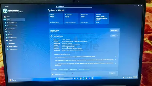 Lenovo IdeaPad Slim 3 core i7 (11Gen) 16GM RAM 512SSD