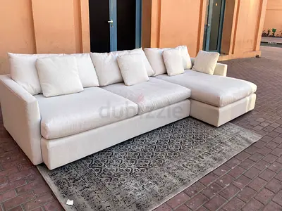 CrateBarrel ___ Lounge Deep feather filled L Shape Sofa