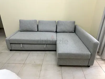 Ikea L shape sofa com bed w storage