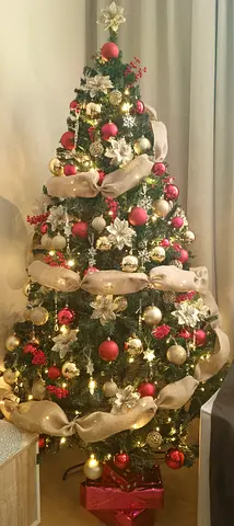7 feet tall Christmas Tree with Ornaments