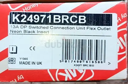 13A DP Switched Connection Unit - Neon Black Insert