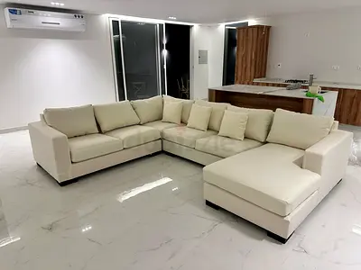 Home center UShape sofa in beige color