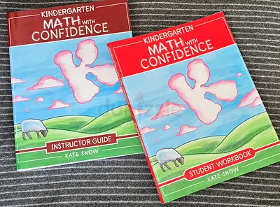 Kindergarten Math with Confidence Workbooks. And Alpha phonics English Kindergarten books.