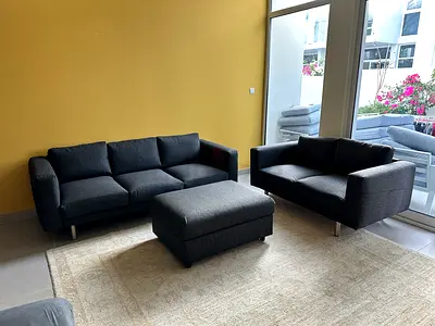 IKEA Norseborg Sofa set five seater with ottoman