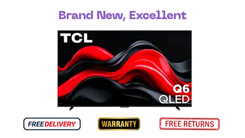 98 Inch TV, TCL 98 Inch 4K Smart TV, Google TV Brand New, 98Q651G, Free Delivery, Under Warranty