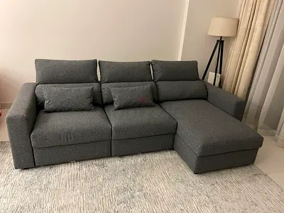 IKEA ESKILSTUNA L-shaped sofa bed with storage
