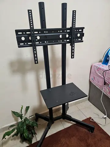Sturdy Mobile TV Stand with Adjustable Height
