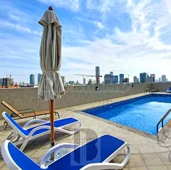 FURNISHED 2 BEDROOMS | COVER PARKING | AED 75,000/YEAR | 12 CHEQUES | CHILLER FREE | NEAR BUS STOP
