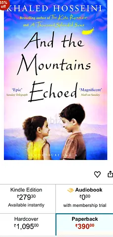 And the Mountains Echoed by Khaled Hosseini - A Remarkable Story of Family Bonds
