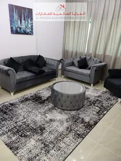 for rent monthly A fully furnished One-bedroom Two-bathroom apartment in Al Taawun Bin Ham Towers