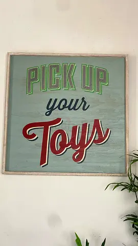 Encouraging Kids to Tidy Up with a Pick Up Your Toys Sign