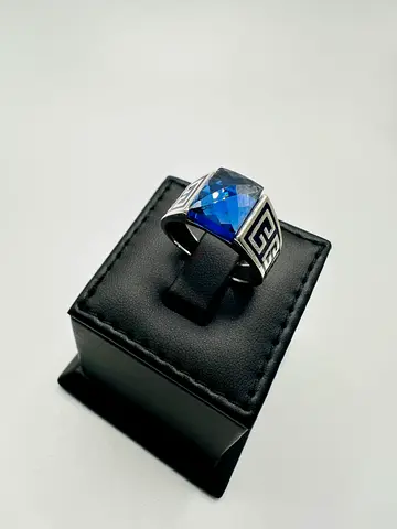Stylish 925 silver Blue Gem Ring for Sale
