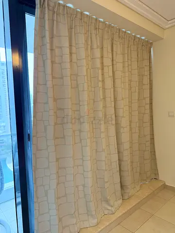 Elegant 2 sets of blackout curtains for wide windows