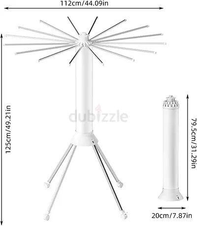 Foldable Drying Rack with 16 Adjustable Drying Rods
