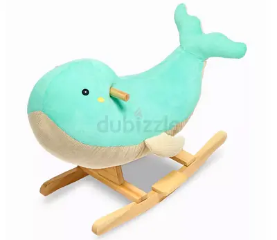 Juniors Rocking Whale Toy with Wooden Base