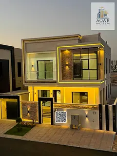 Villa for sale, including electricity, water, and air conditioning, elegant design, in a prime locat