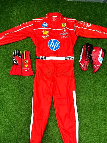 F1 Ferrari HP Lewis Hamilton 2025 CIK FIA Level 2 Approved Go Kart Racing Suit