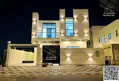 Villa with all registration and ownership fees included, ready to move in, in one of Ajman's mos