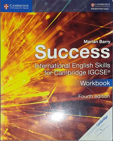 Success International English Skills
for Cambridge IGCSE Workbook Fourth edition