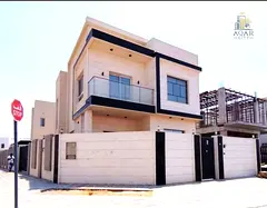 For sale, a villa in Al Amerah area, Ajman, 5 master bedrooms, a hall, a kitchen, a sitting room, an