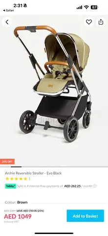Giggles Archie reversible stroller