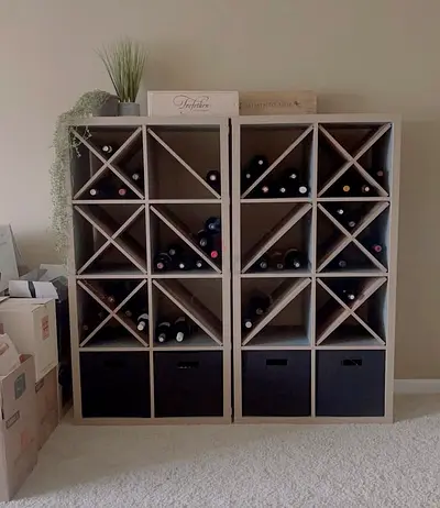Stylish Wood Wine Rack - Perfect for Wine Enthusiasts!