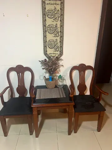 Elegant Wooden Dining Table with Chairs