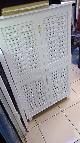 Versatile White Storage Cabinet with Adjustable Shelves