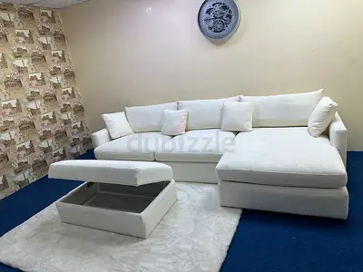 Cratebarrel lounge deep lshape sofa