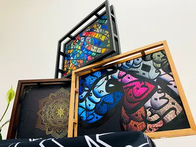 Woods Trays with amazing style-  صواني خشبية فاخرة