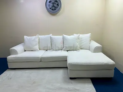 White color the one brand lshape sofa