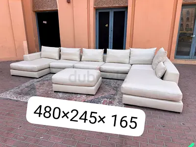 Marian Home Stylish U-Shaped Sofa with Ottoman for Sale