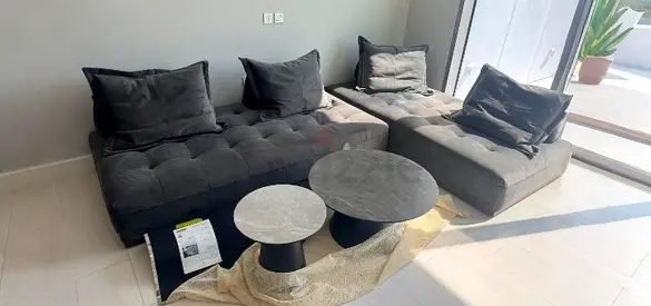 Marina Home Stylish Grey Sofa Set Like a Brand New