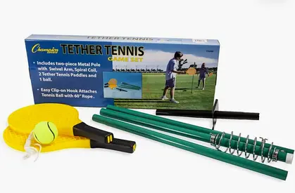 Outdoor Portable Tetherball Game Set - Includes Soft Ball, Nylon Rope  Air Pump