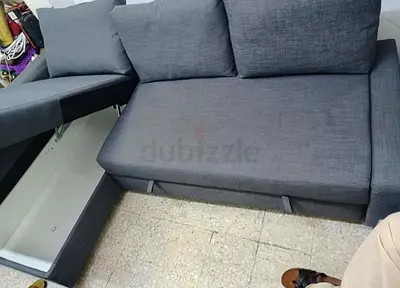 Stylish Grey Sofa with Storage