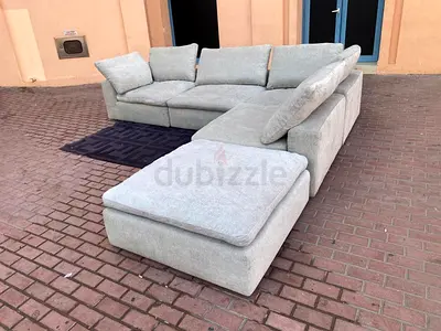 Pan Emirates Pianca Elegant Grey Sectional Sofa for Sale