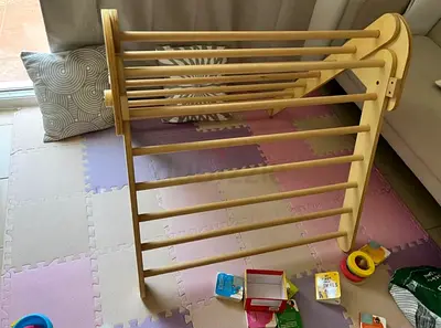 Kids Pikler triangle and balance board