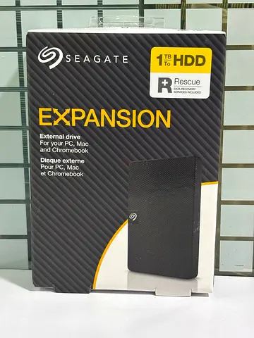 Seagate 1TB External Expansion Hard Drive - Perfect for PC, Mac, and Chromebook!
