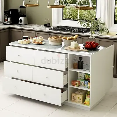 Elegant Kitchen Island with Ample Storage