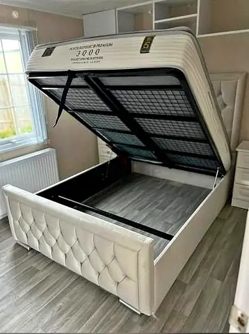 Elegant and comfort Storage Bed with Lift-Up Mechanism