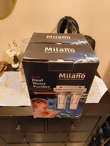 Milano Dual Water Purifier - Clean Drinking Water Solution - 4 filters (2 pack) unboxed