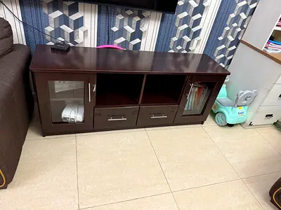 Stylish Wooden Entertainment Center with Storage