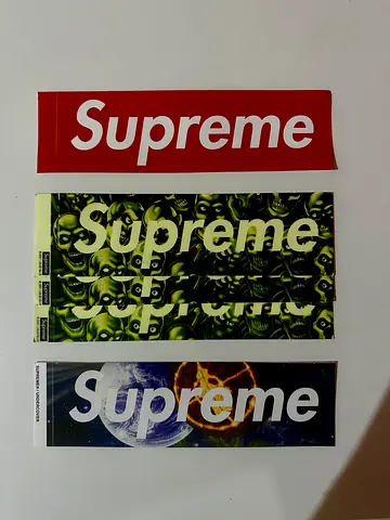 AUTHENTIC Supreme Box Logo Stickers Lot: Skull Pile, Undercover x Public Enemy, Red