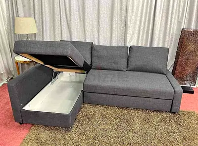 Stylish Grey Fabric Sofa with Storage - Perfect for Modern Living Rooms