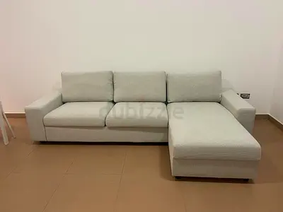 Ikea vimle L shape sofa bed with storage in beige color