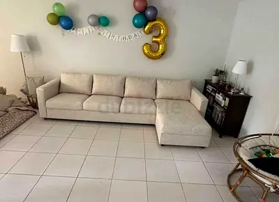 Ikea vimle L-shape four seater sofa with storage beige color