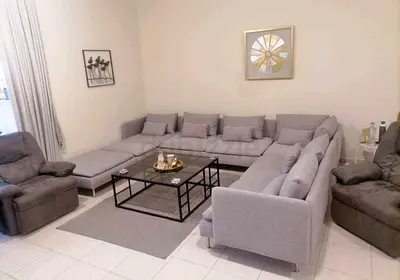 IKEA SÖDERHAMN U-shaped sofa with ottoman