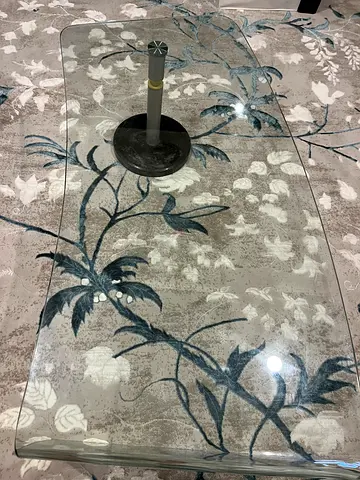 Stylish Floral Glass coffee Table