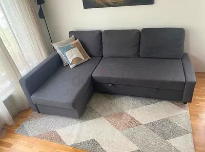L shape sofa com bed