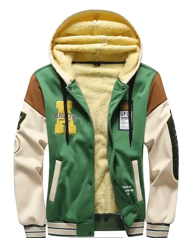 Cozy Green Fleece-Lined Hoodie in all Size